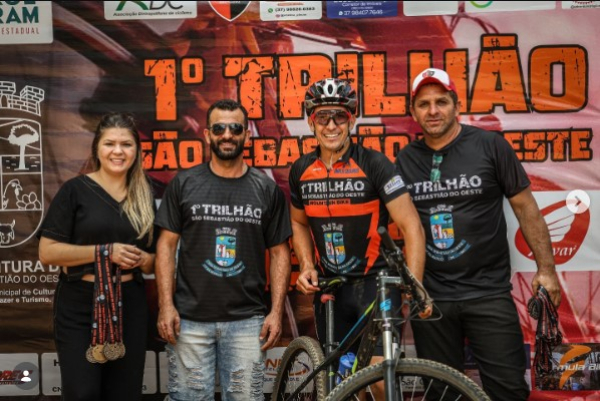 1º Trilhão MTB reúne 200 ciclistas em São Sebastião do Oeste
