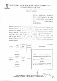 Processo Seletivo para preenchimento de vaga de Enfermeiro Plantonista para substituição temporária (Edital nº 02/2026)