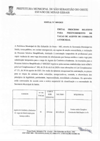 Processo seletivo simplificado para preenchimento de vagas de agentes de combate a endemias (Edital nº 009/2025)