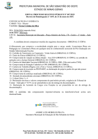 Convocação Vice-Diretor (Edital Processo Seletivo nº 007/2025)