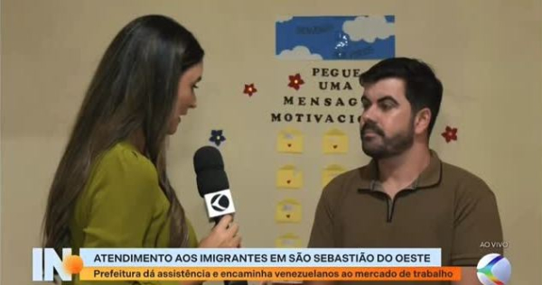 Participação ao vivo no Integração Notícia, falando sobre o atendimento ofertado pela Assistência Social do município a estrangeiros