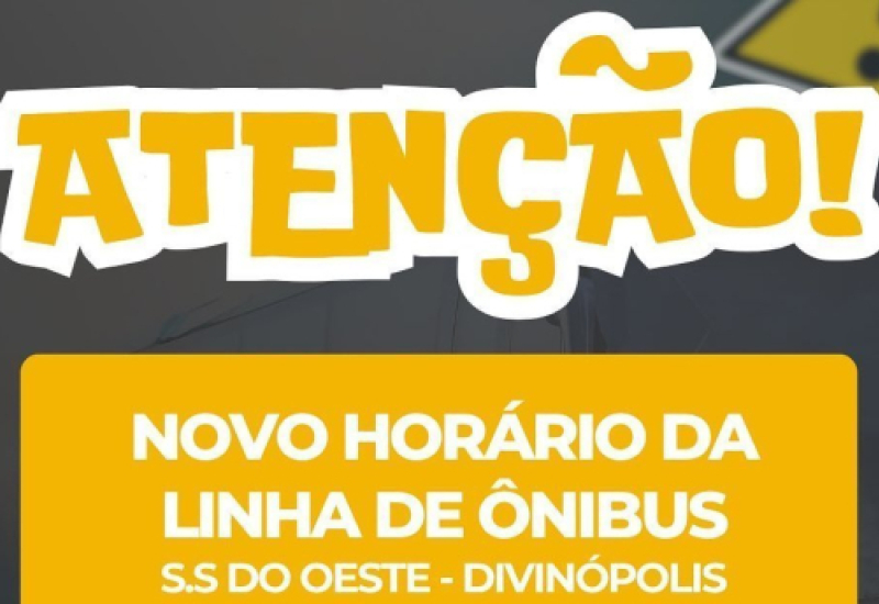 Atenção, população.